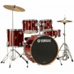 Yamaha drum 5piece with chemical velom Laser Red/LASER BLUE