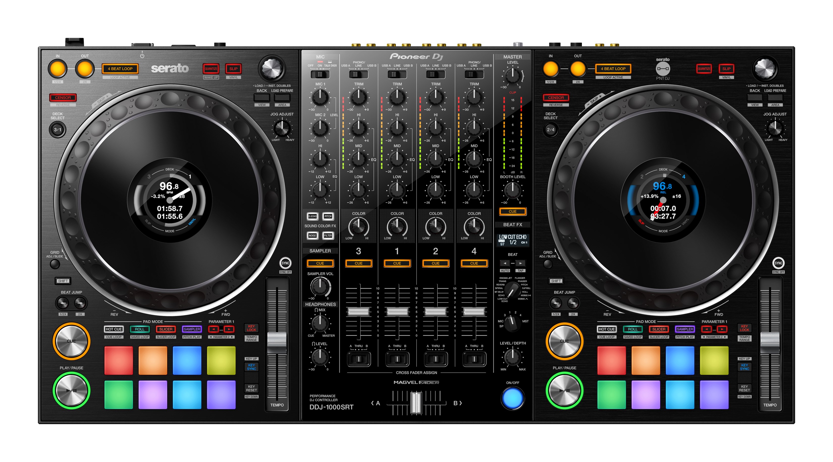 PIONEER  DJ DDJ-1000SRT Share 4-channel performance DJ controller for Serato DJ ProNo