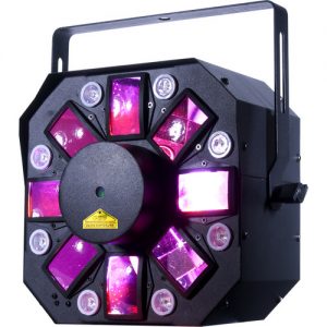 American DJ Stinger II – 3 FX-In-1 – Moonflower, Strobe, and Laser Effect with UV
