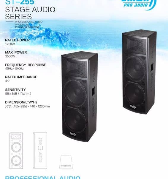 SMART ST-255 215 PRO AUDIO FULL RANGE LOUDSPEAKERS(Pair)