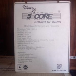 5 Core Karaoke Singing & Recording Dynamic Cardioid Microphone