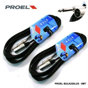 Proel BULK220LU5 Audio Jack Cable Mono 6.3mm – XLR Male 5 Meters.