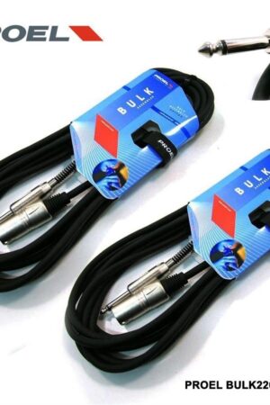 Proel BULK220LU5 Audio Jack Cable Mono 6.3mm – XLR Male 5 Meters.