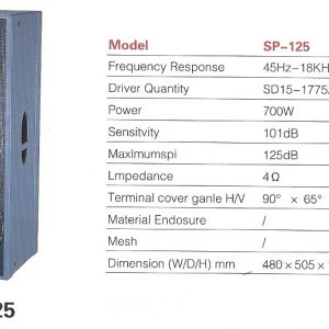 Sound Prince SP 125 15″ Double Passive Loudspeaker(pair)