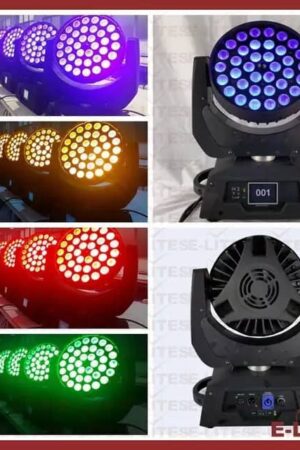 Led Zoom Wash Disco Stage Lights Moving Head Light 36pcs 10w Rgbw 4in1 Ring Color