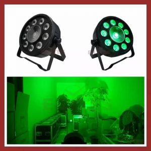 Color Mixing DMX RGB Indoor LED Flat Par Light 9 * 3W +1 * 30W