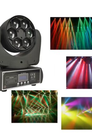 6pcs 4in1rgbw With Laser Bee Eye Moving Head