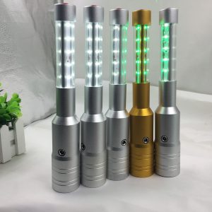 Colorful LED Flash Strobe Baton Champagne WINE BOTTLE RECHARGEABLE HANDHELD LIGHT 2PCS