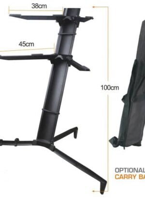 Mace Gig-ready 2-tier Column-style professional Keyboard Stand