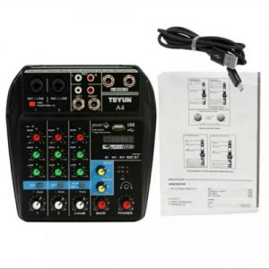 Tu04 Bt Sound Mixing Console Effects 4 Channel Audio Mixer With Usb