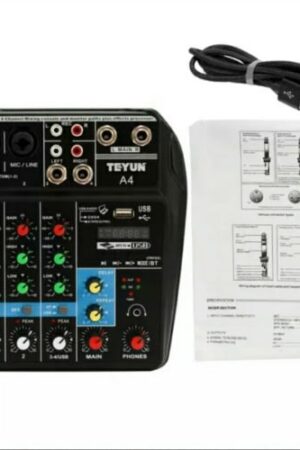 Tu04 Bt Sound Mixing Console Effects 4 Channel Audio Mixer With Usb
