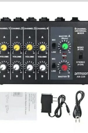 Ultra-compact Mixing Console Low Noise 8 Channels Metal Mono Stereo Audio Sound Mixer