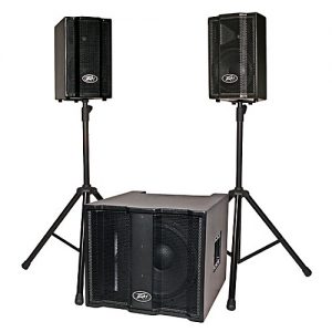 Peavey Triflex II 1000W 3-Way 2-channel Sound Reinforcement System, 2x Two-way Satellite Speaker