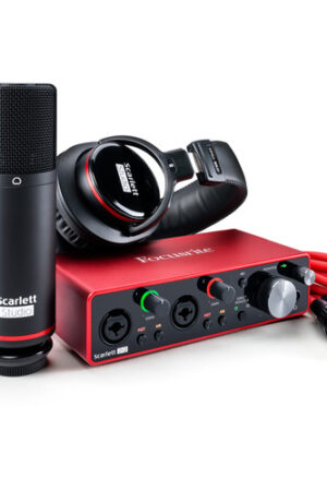 Focusrite Scarlett 2i2 Studio 2x2 USB Audio Interface with Microphone and Headphones