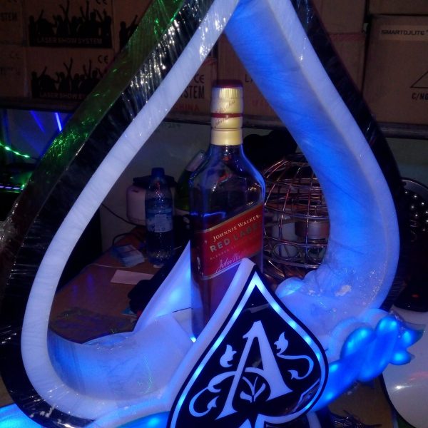 Ace of spade LED Custom Logo Presenter Bottle(led champagne carrier)