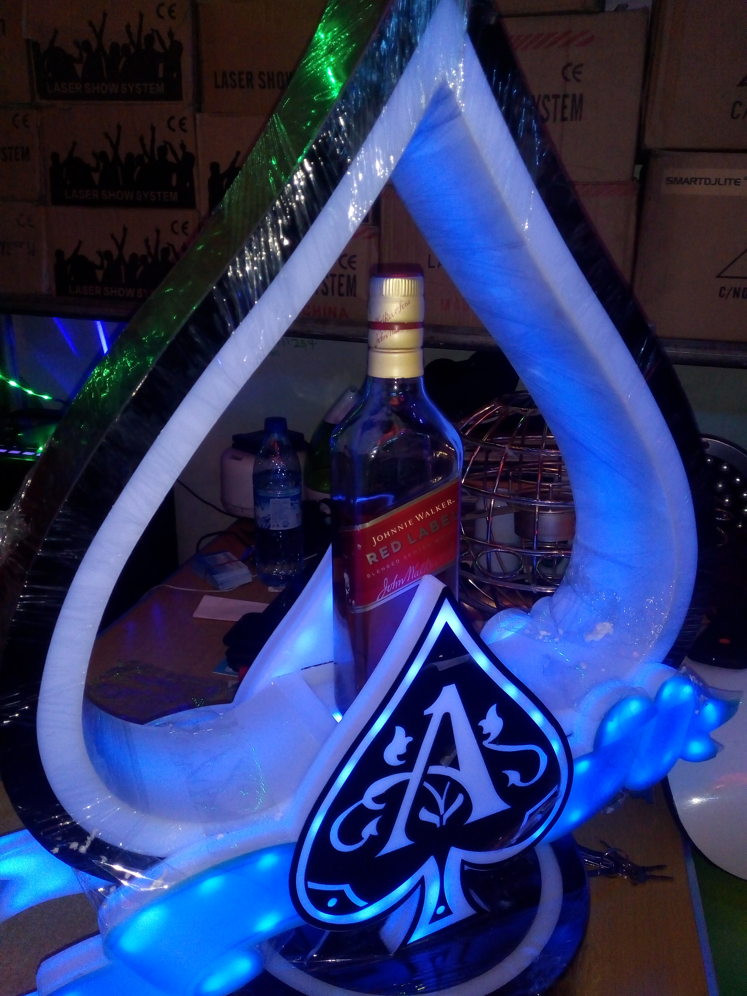Ace of spade LED Custom Logo Presenter Bottle(led champagne carrier)