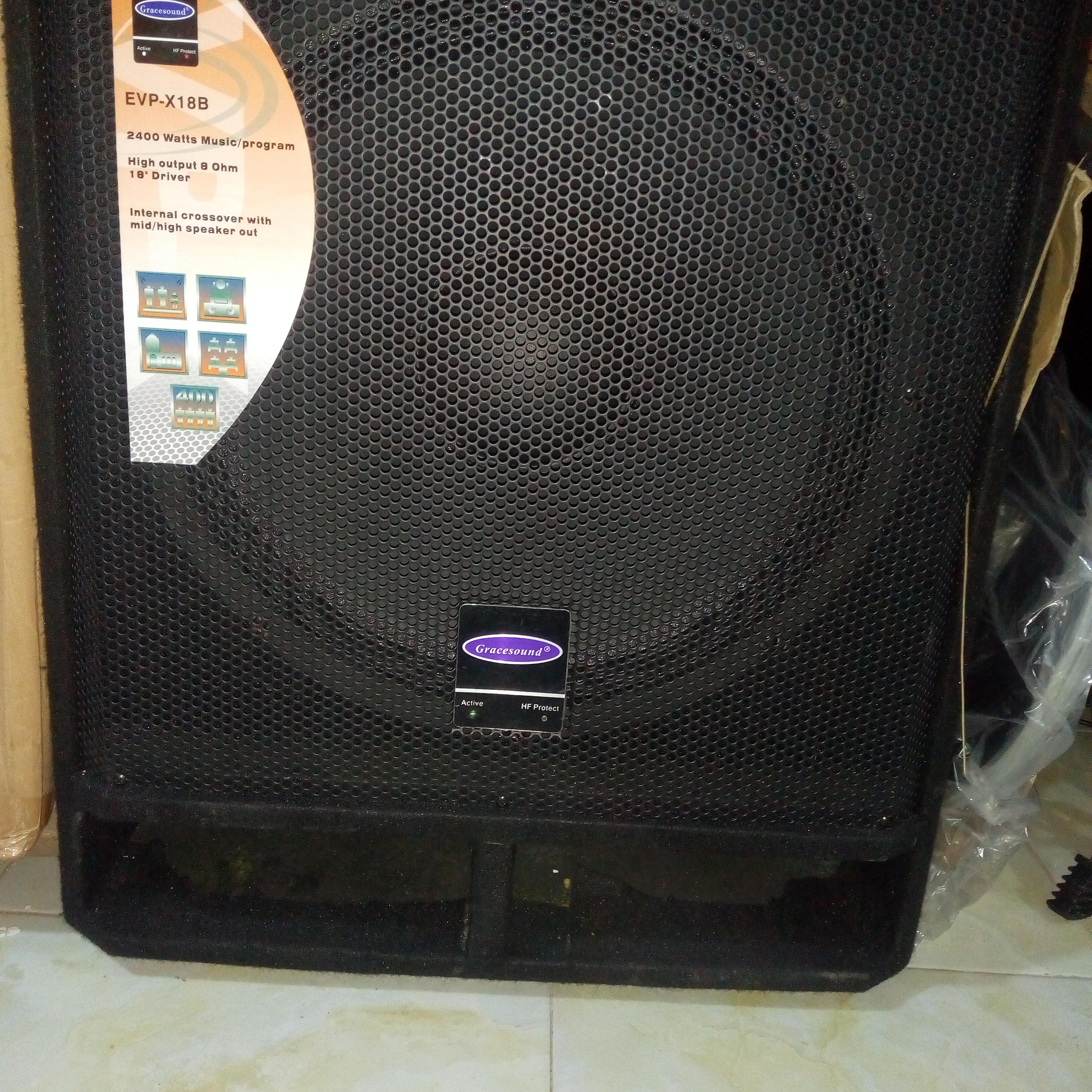 Grace-sound  single subwoofer GS–18 passive speakers(pair)
