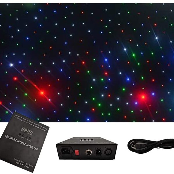 RGBW Led Curtains Background,Fire Retardant LED Star Cloth Backdrop