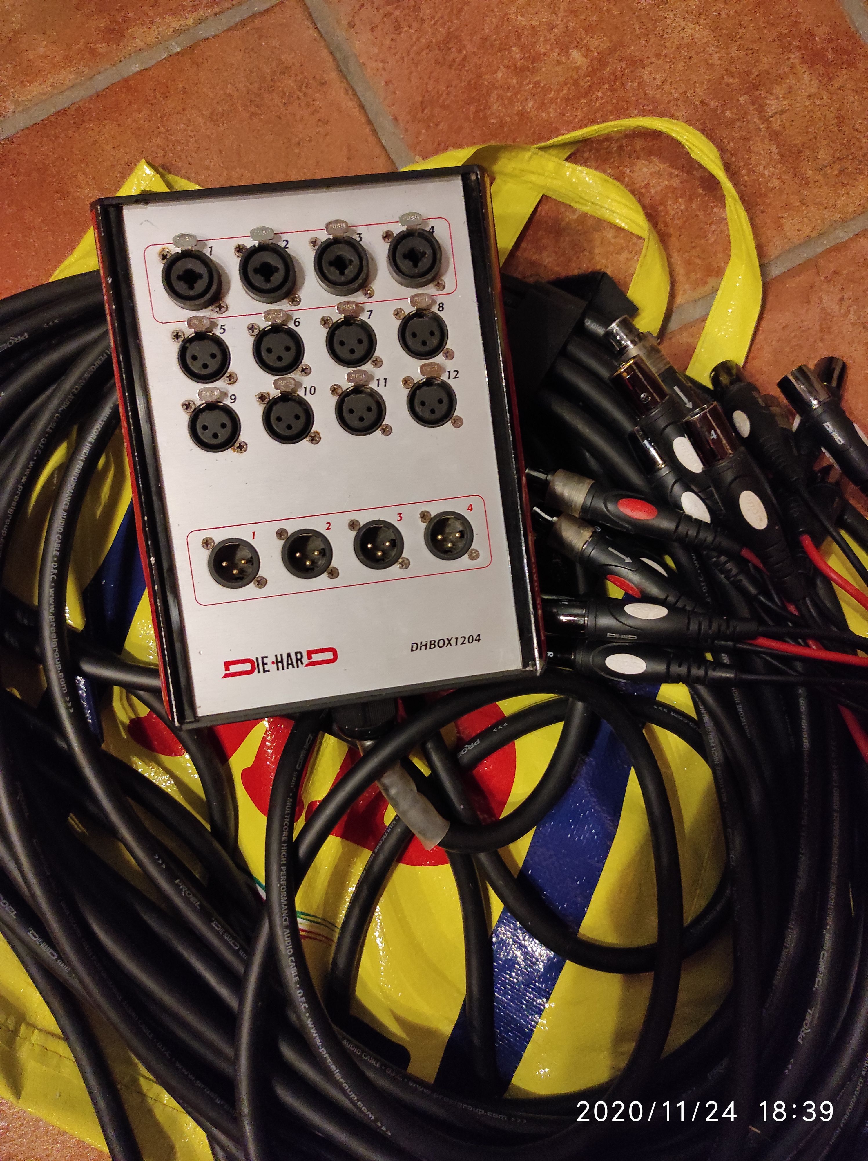 PROEL DHBOX1204 12x4 25 Mts Audio Link Snake Cable with Stage Box