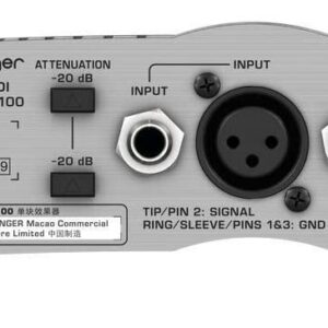 Behringer Ultra-DI DI100 Professional Battery/Phantom Powered DI-Box