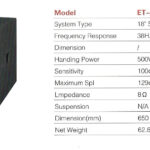 Sound Prince SP – 18B Single Subwoofer – Pair