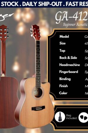 SMIGER GA-412 41 INCH BEGINNER ACOUSTIC GUITAR