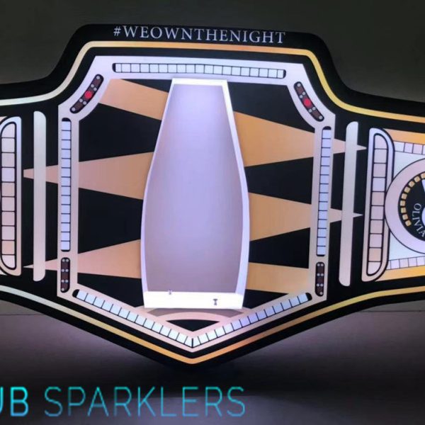 LED CHAMPION BELT CHAMPAGNE BOTTLE PRESENTER(CARRIER)