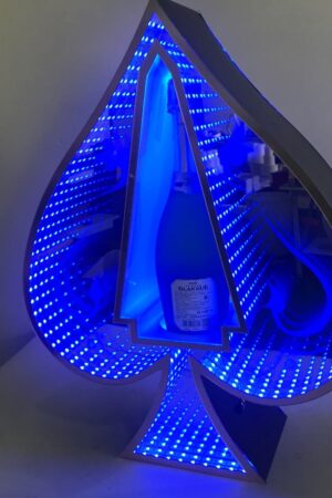 LED Infinity Illusion Mirror Ace of Spade bottle display