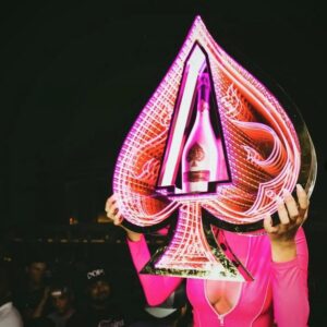 LED Infinity Illusion Mirror Ace of Spade bottle display