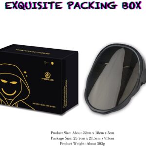 Led Mask with Bluetooth Programmable,for Costume Cosplay Party Masquerade,light up mask for halloween