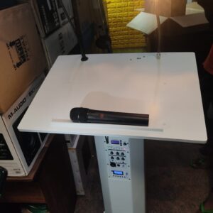 Rechargeable lectern audio podium /pulpit With Bluetooth, Speaker,Wireless Microphones