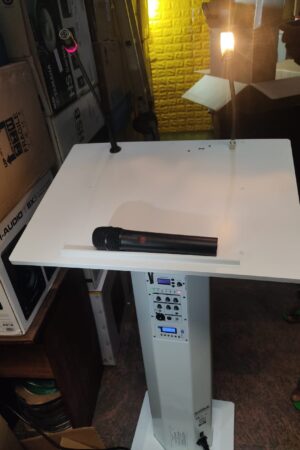 Rechargeable lectern audio podium /pulpit With Bluetooth, Speaker,Wireless Microphones