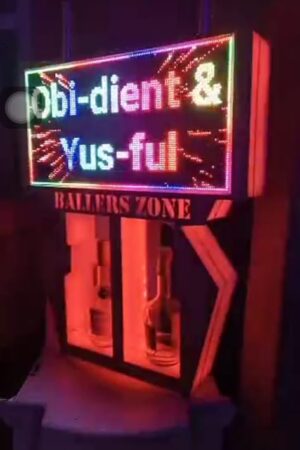 LED DIGITAL MESSAGE BOARD AND DOUBLE BOTTLE PRESENTER