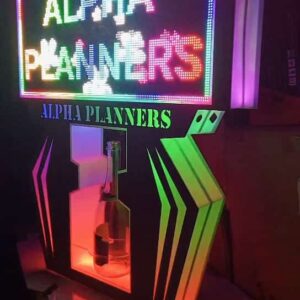 LED DIGITAL MESSAGE BOARD AND SINGLE BOTTLE PRESENTER