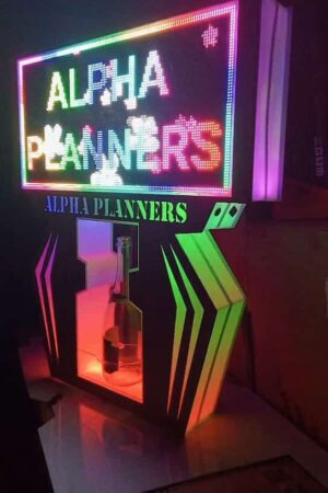 LED DIGITAL MESSAGE BOARD AND SINGLE BOTTLE PRESENTER