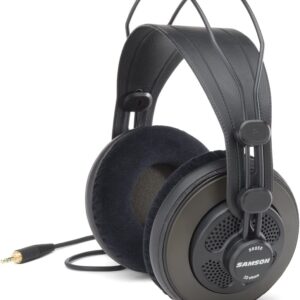 Samson Semi Open-Back Studio Reference Headphones, Black, Over Ear (SR850)