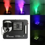 Mace 3000W Smoke Fog Machine 24LED RGB Light DMX DJ Remote Vertical Spray Fog Effect
