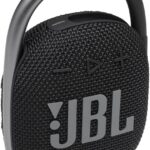JBL Clip 4: Portable Speaker with Bluetooth, Built-in Battery, Waterproof and Dustproof Feature - Black
