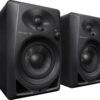 Pioneer DJ DM-40-W - 21W 4" Two-Way Active Monitor (Pair, Black)