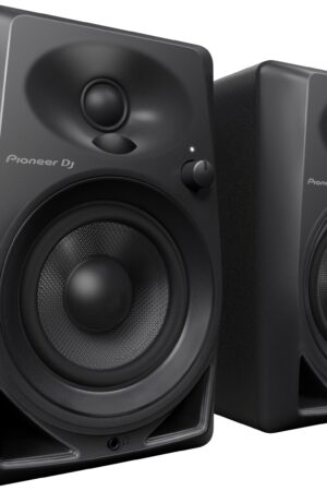 Pioneer DJ DM-40-W - 21W 4" Two-Way Active Monitor (Pair, Black)