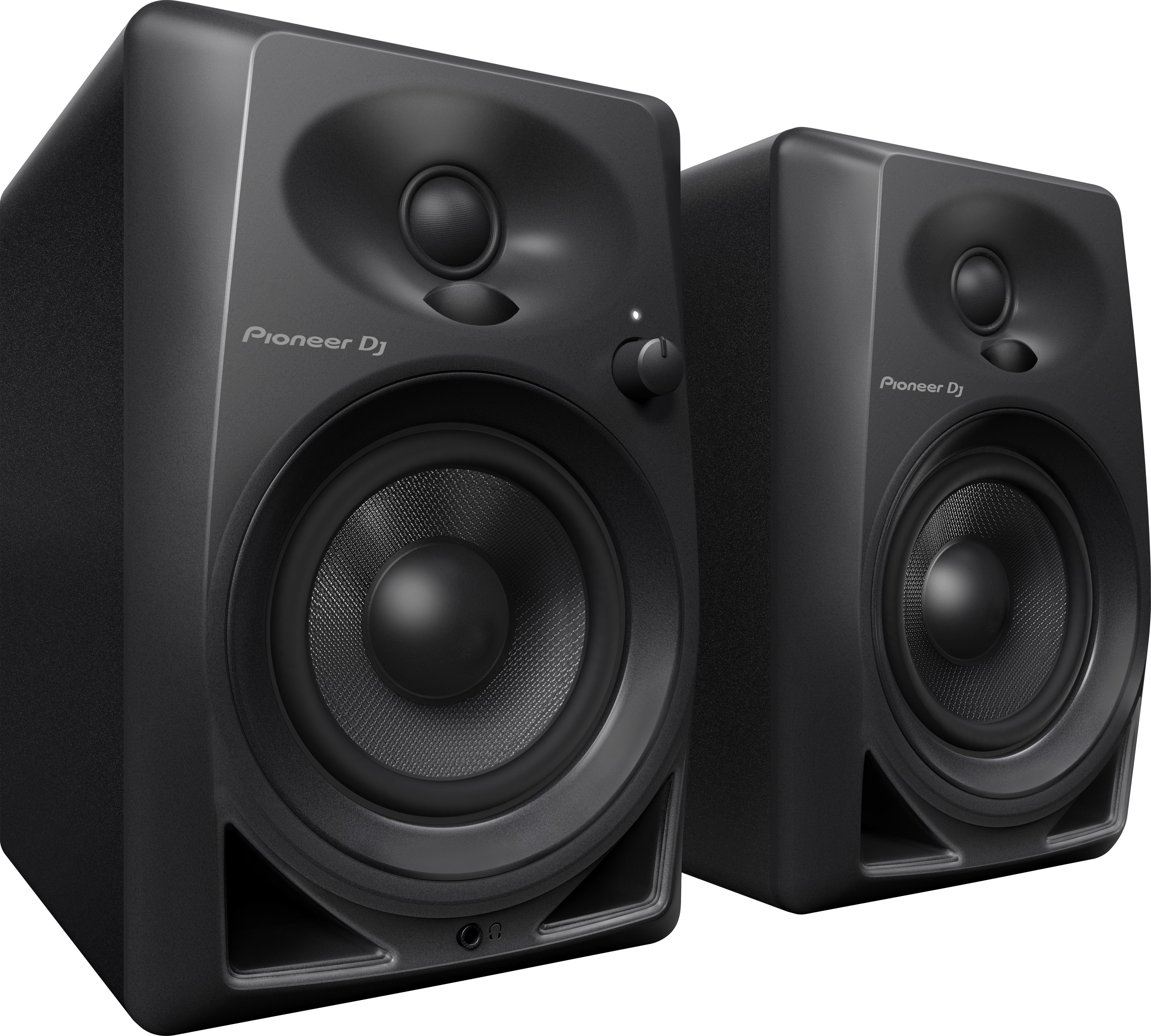 Pioneer DJ DM-40-W - 21W 4" Two-Way Active Monitor (Pair, Black)