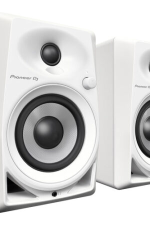 Pioneer DJ DM-40-W - 21W 4" Two-Way Active Monitor (Pair, White)