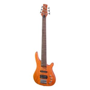 J&D LUTHIERS RM6 6 String Tele Style Contemporary Active Bass Guitar in Natural Satin JD-RM6