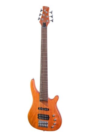 J&D LUTHIERS RM6 6 String Tele Style Contemporary Active Bass Guitar in Natural Satin JD-RM6