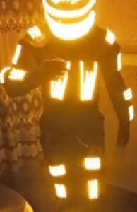 Mace LED Luminous Armor Clothing Glowing Costumes Christmas Light Up Jacket Dancing Performance LED Robot Suit