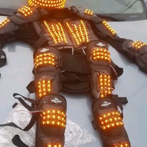 Mace LED Luminous Armor Clothing Glowing Costumes Christmas Light Up Jacket Dancing Performance LED Robot Suit