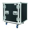 Proel CR412BLKMW 19' Professional Foam suspended Rack case 12U with 100mm wheels, 50cm rackable depth.