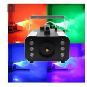 Mace Fog Machine 1500 Watt with 6 LED Lights and 2-In-1 Wireless Remote, Professional Stage Smoke Machine