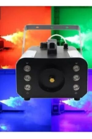 Mace Fog Machine 1500 Watt with 6 LED Lights and 2-In-1 Wireless Remote, Professional Stage Smoke Machine