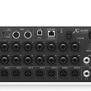 Behringer XR18 Digital Mixer 18-Channel, 12-Bus Digital Mixer for iPad/Android Tablets with 16 Programmable Midas Preamps, Integrated WiFi Module and Multi-Channel USB Audio Interface